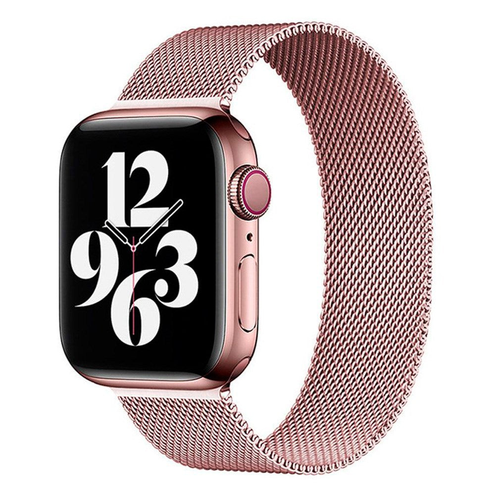 Lippa Apple Watch (42/44/SE/45/46/49mm) Magnetic Stainless Steel Strap - Rose Gold