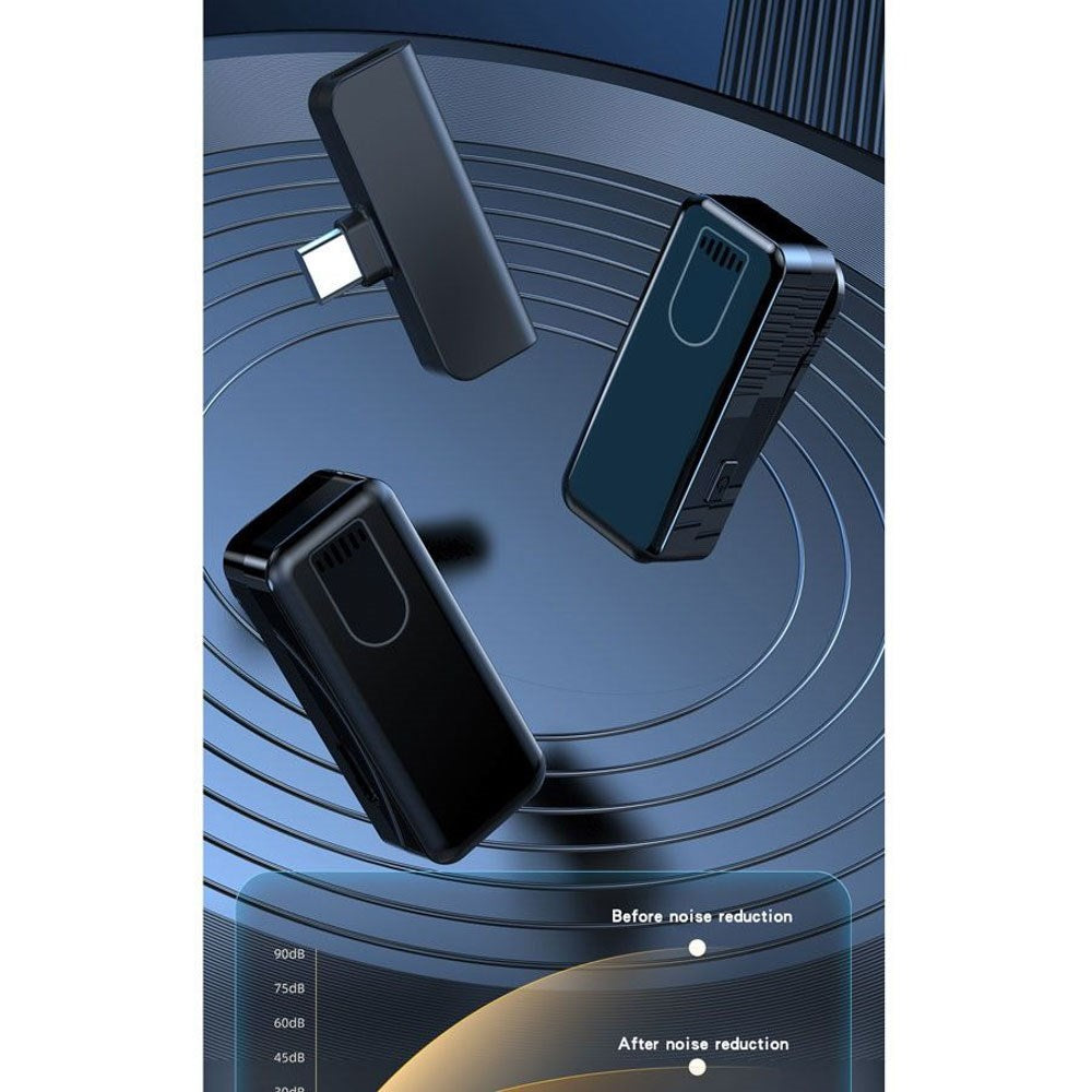 Lippa Wireless Microphone Set with USB-C - 2 pcs. - Black