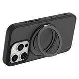 iPhone 15 Pro Lippa Hybrid Plastic Case with 360 Rotating Kickstand - MagSafe Compatible - Matte / Black