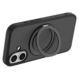 iPhone 16 Lippa Hybrid Plastic Case with 360 Rotating Kickstand - MagSafe Compatible - Matte / Black