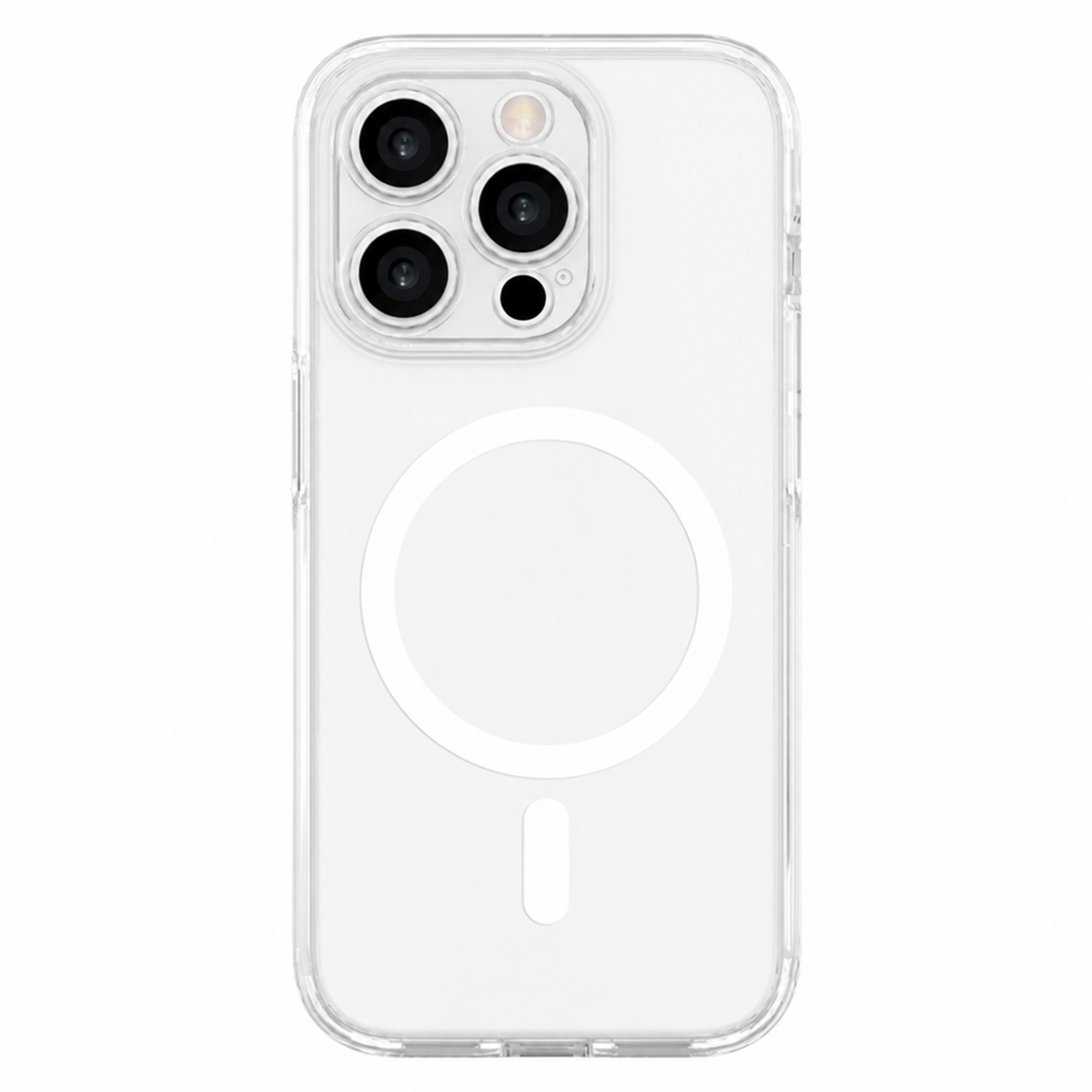 iPhone 15 Pro Lippa Hybrid Plastic Case - MagSafe Compatible - Transparent / White