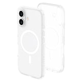 iPhone 16 Lippa Hybrid Plastic Case - MagSafe Compatible - Transparent / White