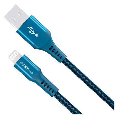 GreyLime 12W Braided USB-A to Lightning Cable 50 cm - Blue