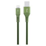 GreyLime 12W Braided USB-A to Lightning Cable 50 cm - Green
