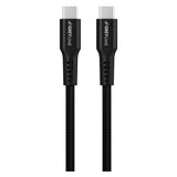 GreyLime 60W Braided USB-C to USB-C Cable 50 cm - Black