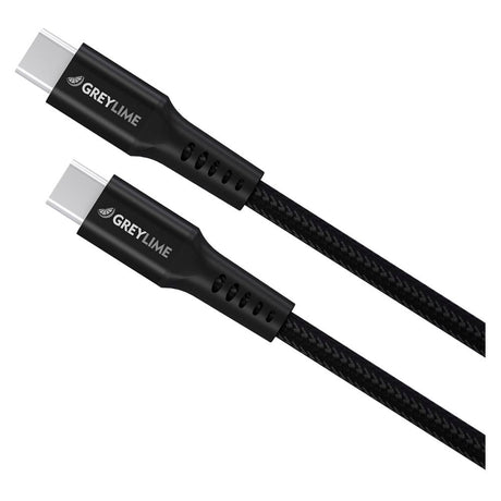 GreyLime 60W Braided USB-C to USB-C Cable 3 m - Black