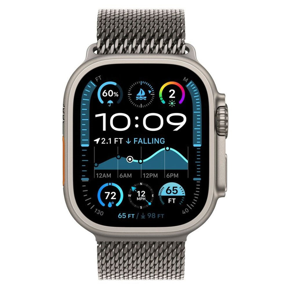 Apple Watch (42/44/SE/45/46/49mm) Lippa Titanium Strap with Lock - Silver