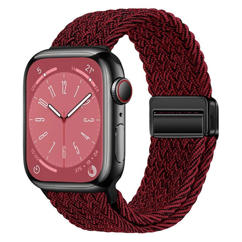 Apple Watch (38/40/SE/41/42mm) Lippa Nylon Strap with Magnetic Lock - Red