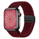 Apple Watch (38/40/SE/41/42mm) Lippa Nylon Strap with Magnetic Lock - Red