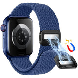 Apple Watch (42/44/SE/45/46/49mm) Lippa Nylon Strap with Magnetic Lock - Blue