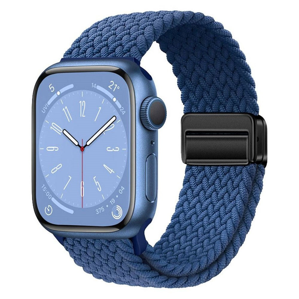 Apple Watch (42/44/SE/45/46/49mm) Lippa Nylon Strap with Magnetic Lock - Blue