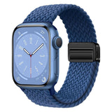 Apple Watch (42/44/SE/45/46/49mm) Lippa Nylon Strap with Magnetic Lock - Blue