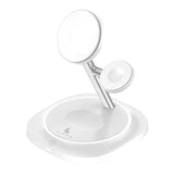 Lippa 3-in-1 Wireless Charger with 15W and USB-C - MagSafe / Qi Compatible - White