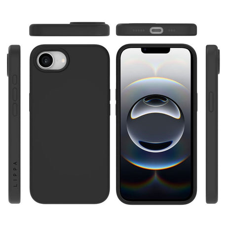 iPhone 17e / 16e Lippa Silicone Case - MagSafe Compatible - Black