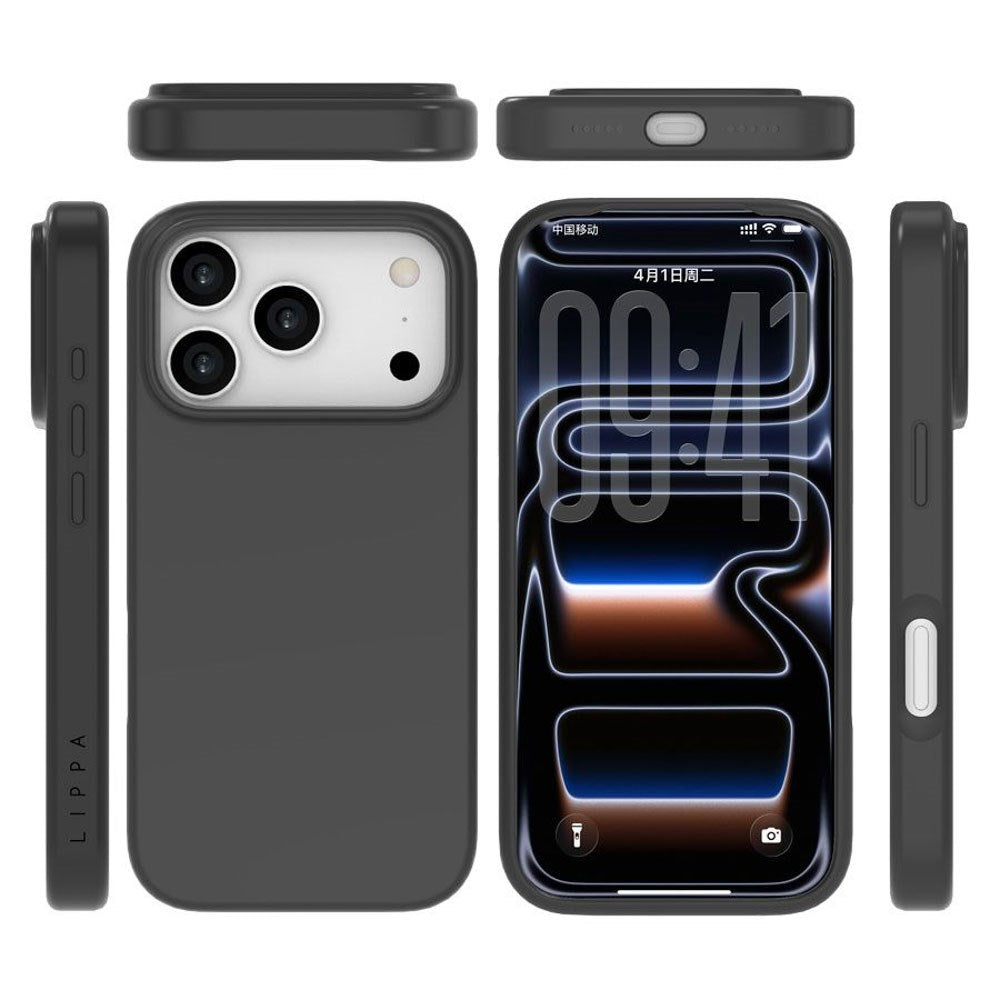iPhone 17 Pro Lippa Silicone Case - MagSafe Compatible - Black