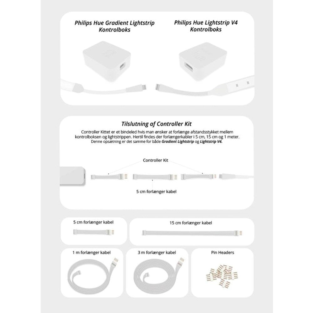 Light Solutions - Philips Hue LightStrip V4 Controller Kit - White