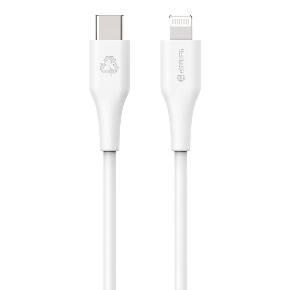 eSTUFF INFINITE MFI 2 m USB-C to Lightning Cable - 12W - 100% Recycled Plastic - White