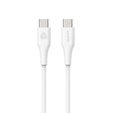 eSTUFF INFINITE 1 m USB-C to USB-C Cable 60W - 100% Recycled Plastic - White