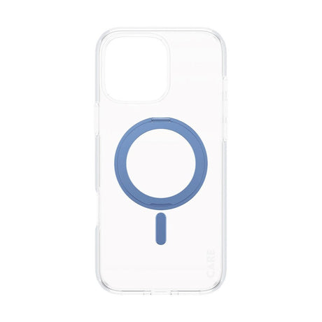 CARE by PanzerGlass iPhone 16 Pro Max Feature Kickstand Case - MagSafe Compatible - Transparent / Coronet Blue