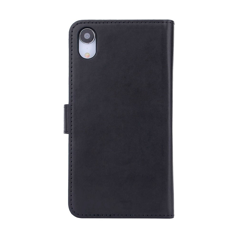 RadiCover Exclusive 2-in-1 iPhone XR - Genuine Leather Case - 86% Radiation Protection - Black