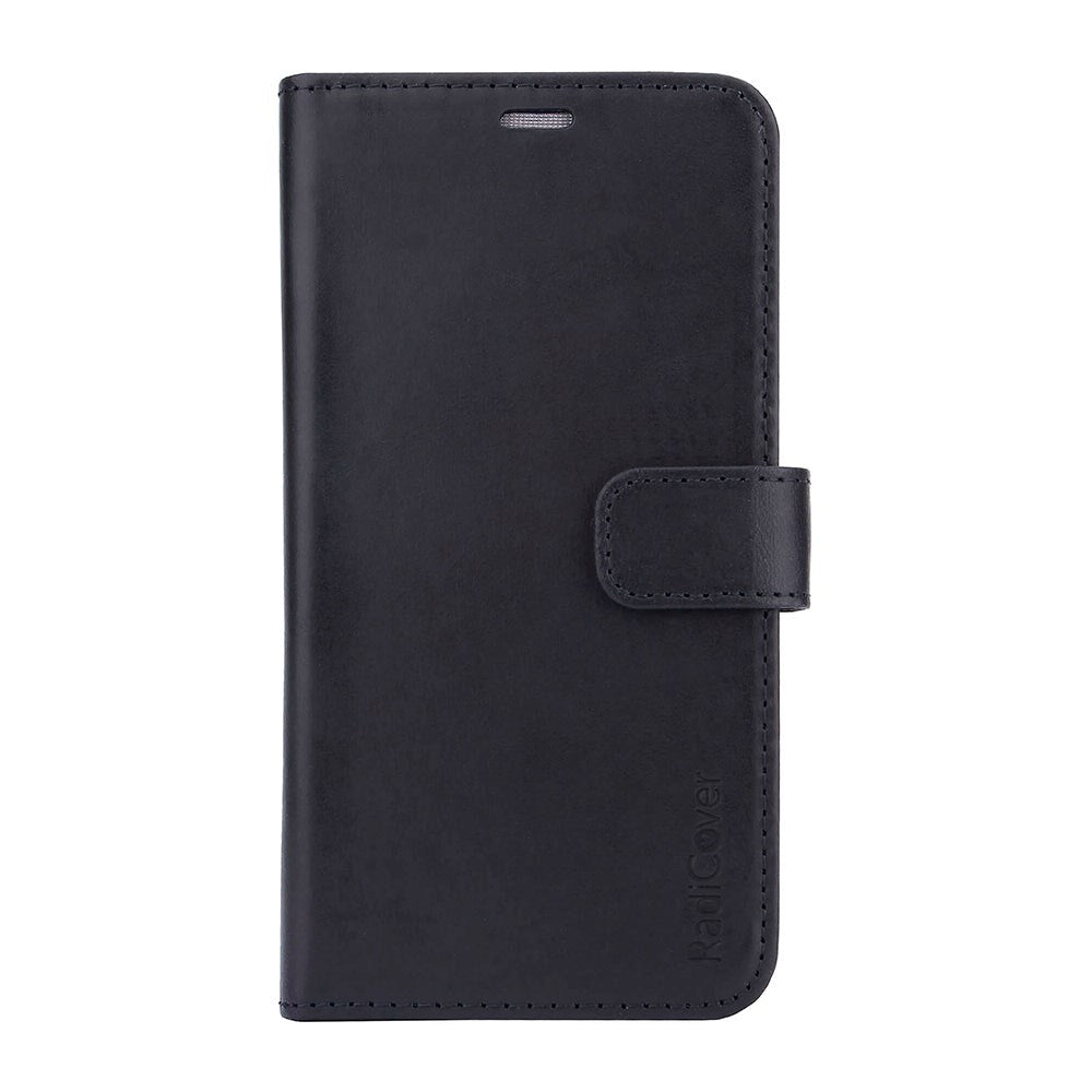 RadiCover Exclusive 2-in-1 iPhone XR - Genuine Leather Case - 86% Radiation Protection - Black