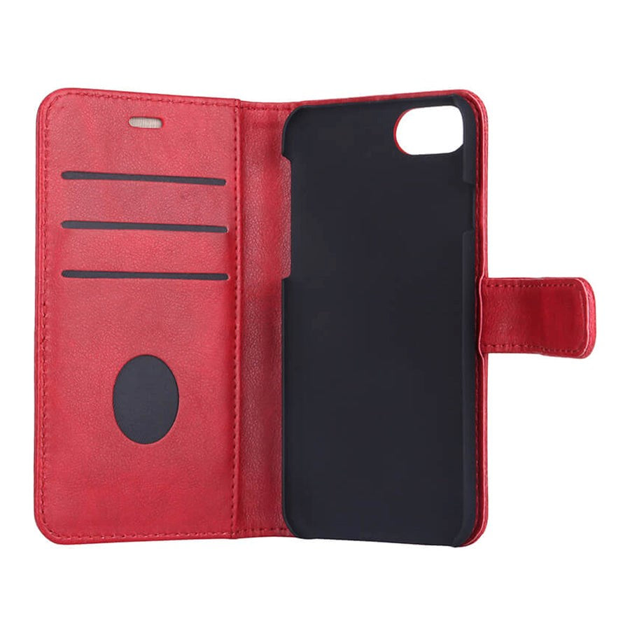 RadiCover iPhone SE (2022 / 2020) / 8 / 7 / 6 / 6S - Leatherette Case - 86% Radiation Protection - Red