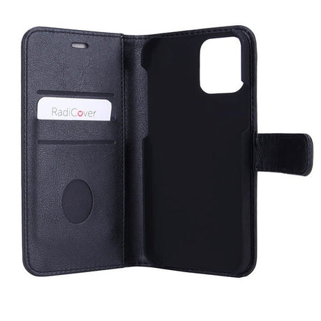 RadiCover - iPhone 12 / 12 Pro - Artificial Leather Case - 86% Radiation Protection - Black