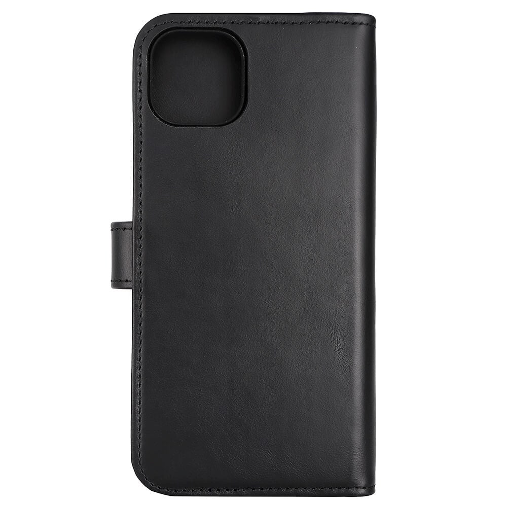 RadiCover Exclusive 2-in-1 iPhone 14 Plus - Genuine Leather Case - 86% Radiation Protection - Black