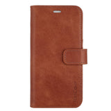 RadiCover Exclusive 2-in-1 iPhone 14 / 13 - Genuine Leather Case - 86% Radiation Protection - Brown