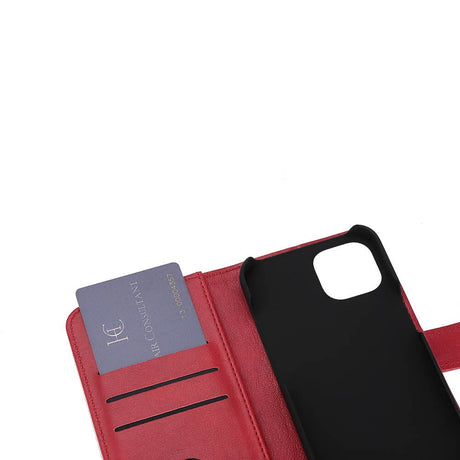 iPhone 14 / 13 RadiCover Artificial Leather Case - 86% Radiation Protection - Red