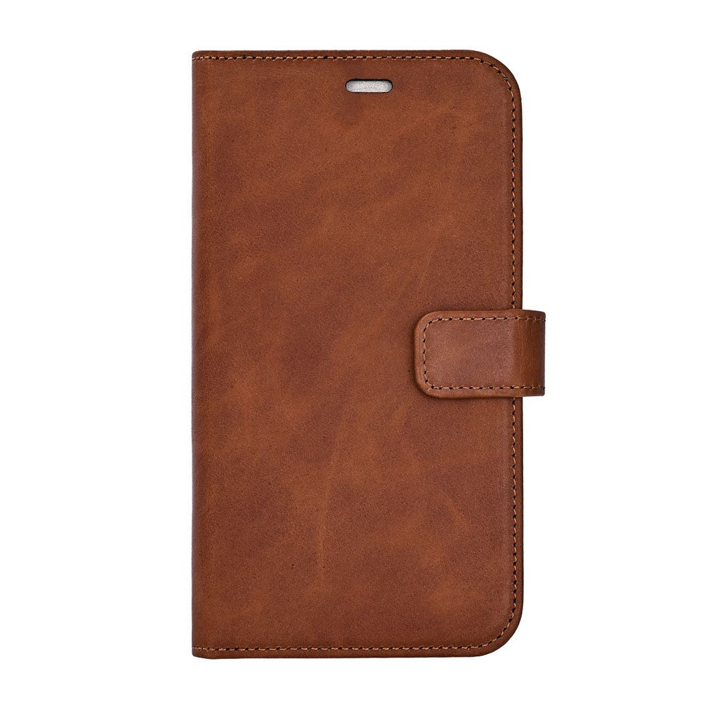RadiCover Exclusive iPhone 17 Pro 2-in-1 Anti Radiation Leather Flip Case with Wallet - MagSafe Compatible - Brown