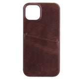 iPhone 13 GEAR Onsala Collection Leather Case w. Card pocket - Brown