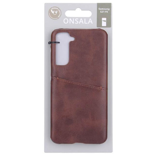 Samsung Galaxy S21 FE (5G) GEAR Onsala Collection Leather Case w. Card pocket - Brown