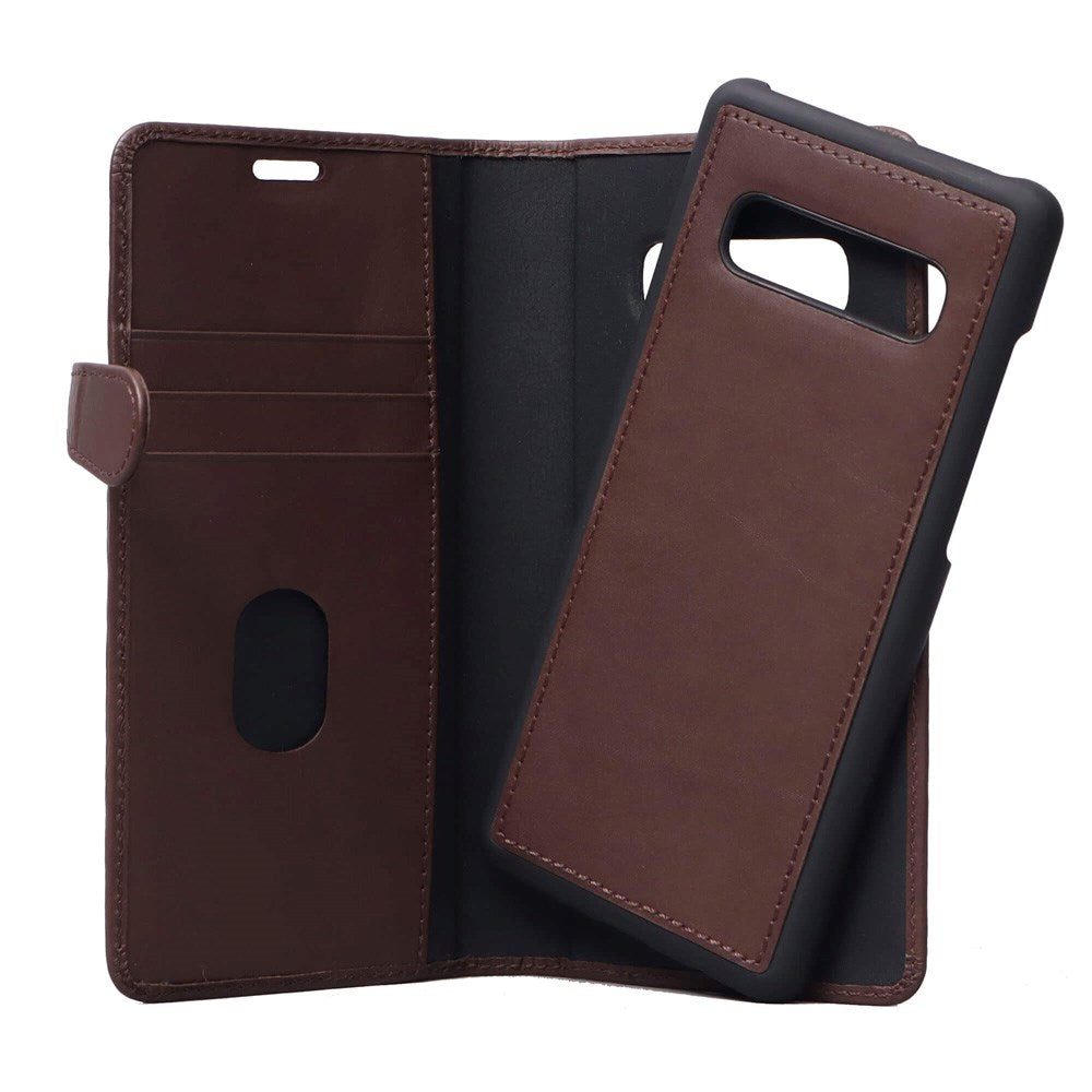 Samsung Galaxy S10 Buffalo 2-in-1 Genuine Leather Flip Case - Brown