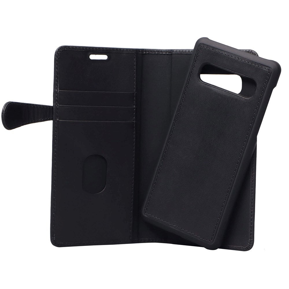 Samsung Galaxy S10+ (Plus) Buffalo 2-in-1 Genuine Leather Flip Case - Black