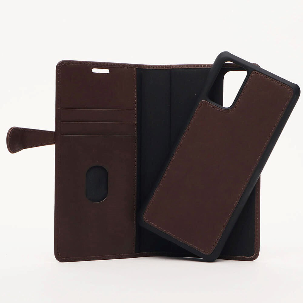 Samsung Galaxy S20+ (Plus) Buffalo 2-in-1 Genuine Leather Flip Case - Brown