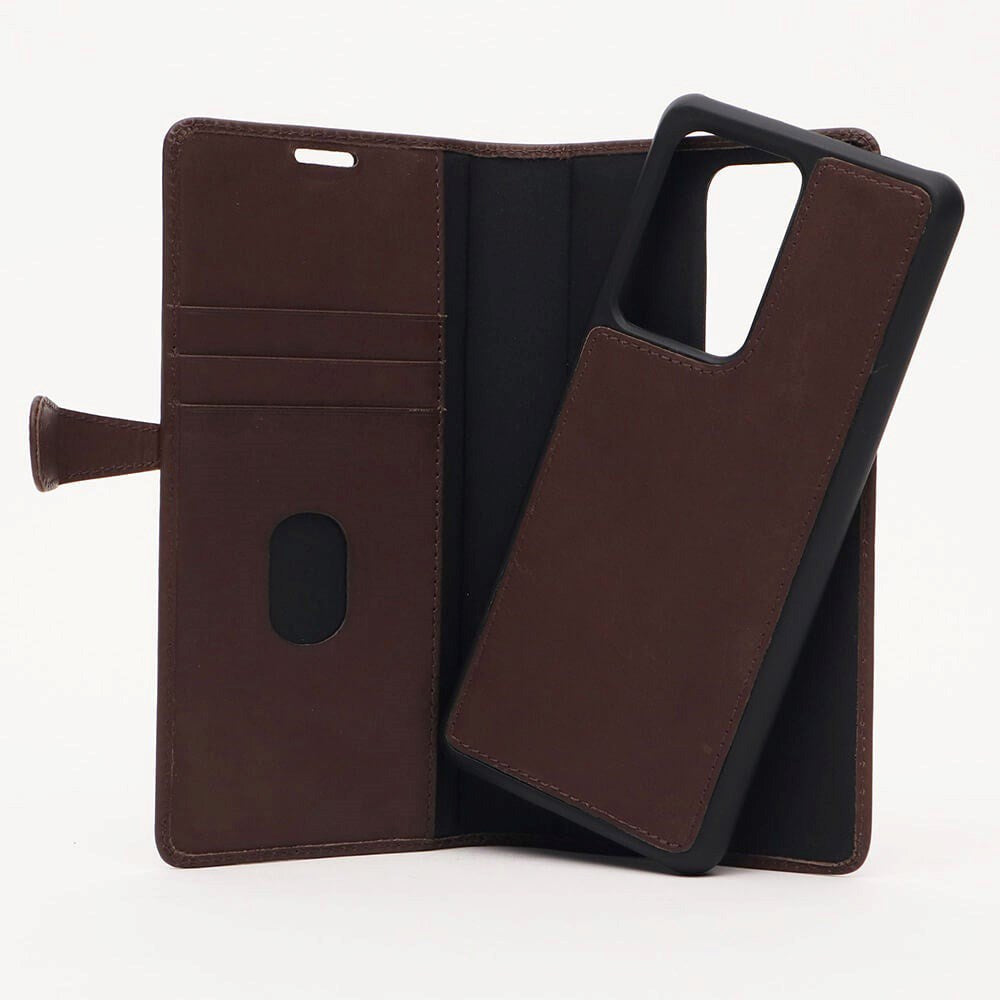 Samsung Galaxy S20 Ultra Buffalo 2-in-1 Genuine Leather Flip Case - Brown