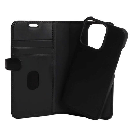 iPhone 13 Pro GEAR Buffalo 2-in-1 Wallet Genuine Leather Magnet Wallet Case - Black