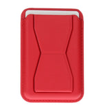 Leather Card Holder w. Standing Function - Red