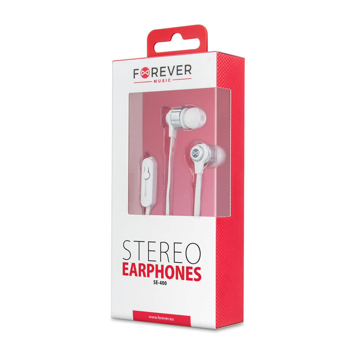 Forever Wired Headphones - 3.5mm Mini Jack - White
