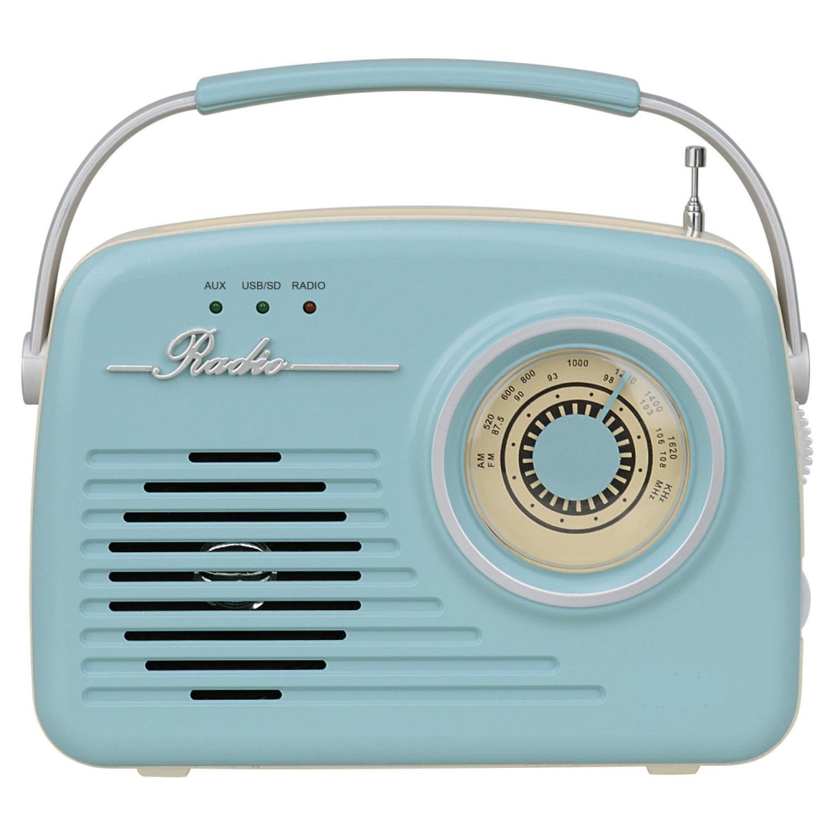 Setty Retro Bluetooth Speaker with Radio - Blue