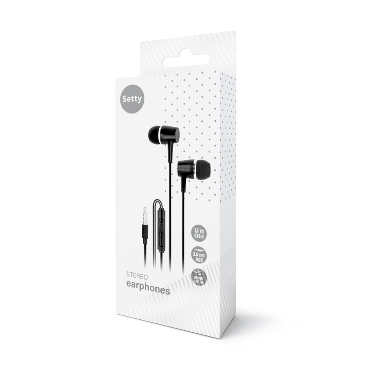 Setty Wired Headphones - AUX - Black