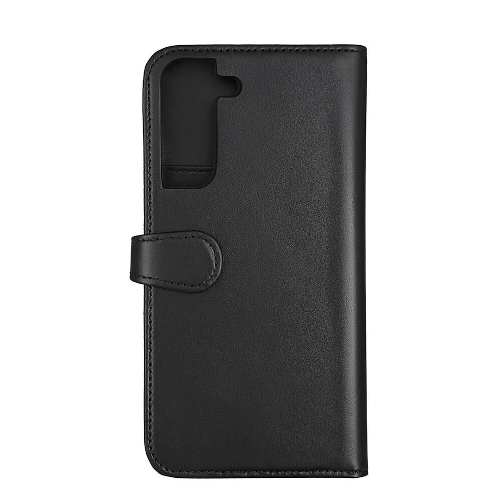 Samsung Galaxy S22+ (Plus) Gear Buffalo Wallet Genuine Leather Magnet Wallet Case - Black