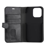 iPhone 14 Pro Gear Buffalo Wallet Genuine Leather Magnet Wallet Case - Black