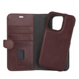 iPhone 14 Pro Gear Buffalo Wallet Genuine Leather Magnet Wallet Case - Brown