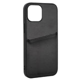 iPhone 13 Mini Buffalo Genuine Leather Case with Card Pocket - Black