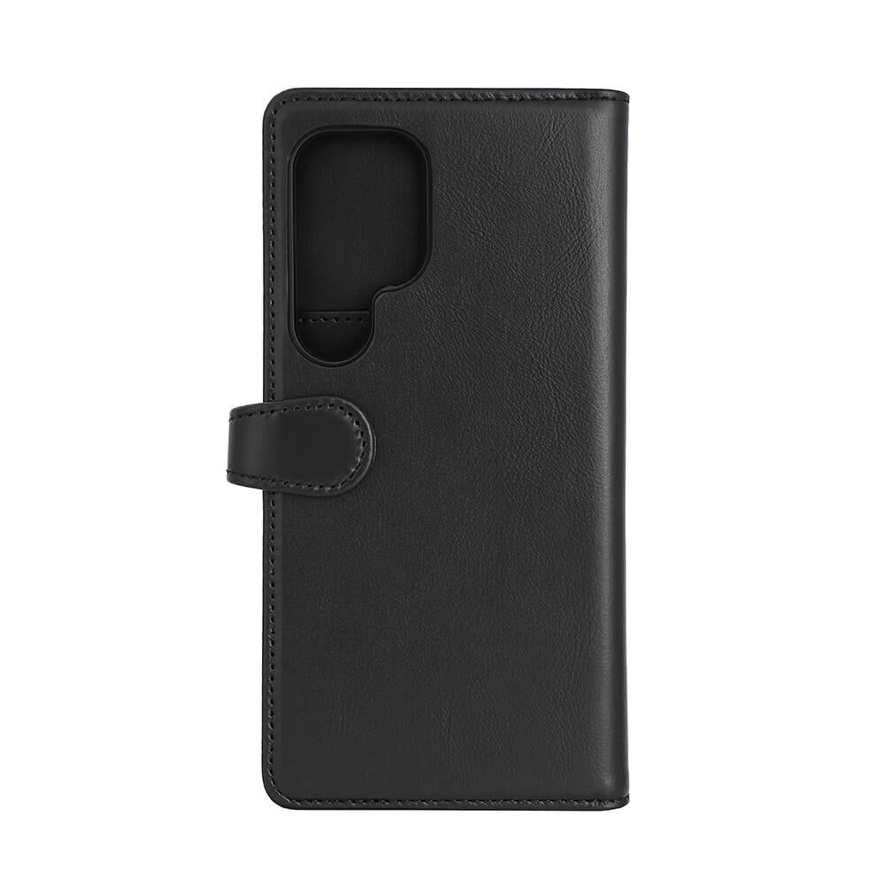 Samsung Galaxy S24 Ultra Buffalo 2-in-1 Wallet Genuine Leather Magnet Flip Case with Wallet - Black