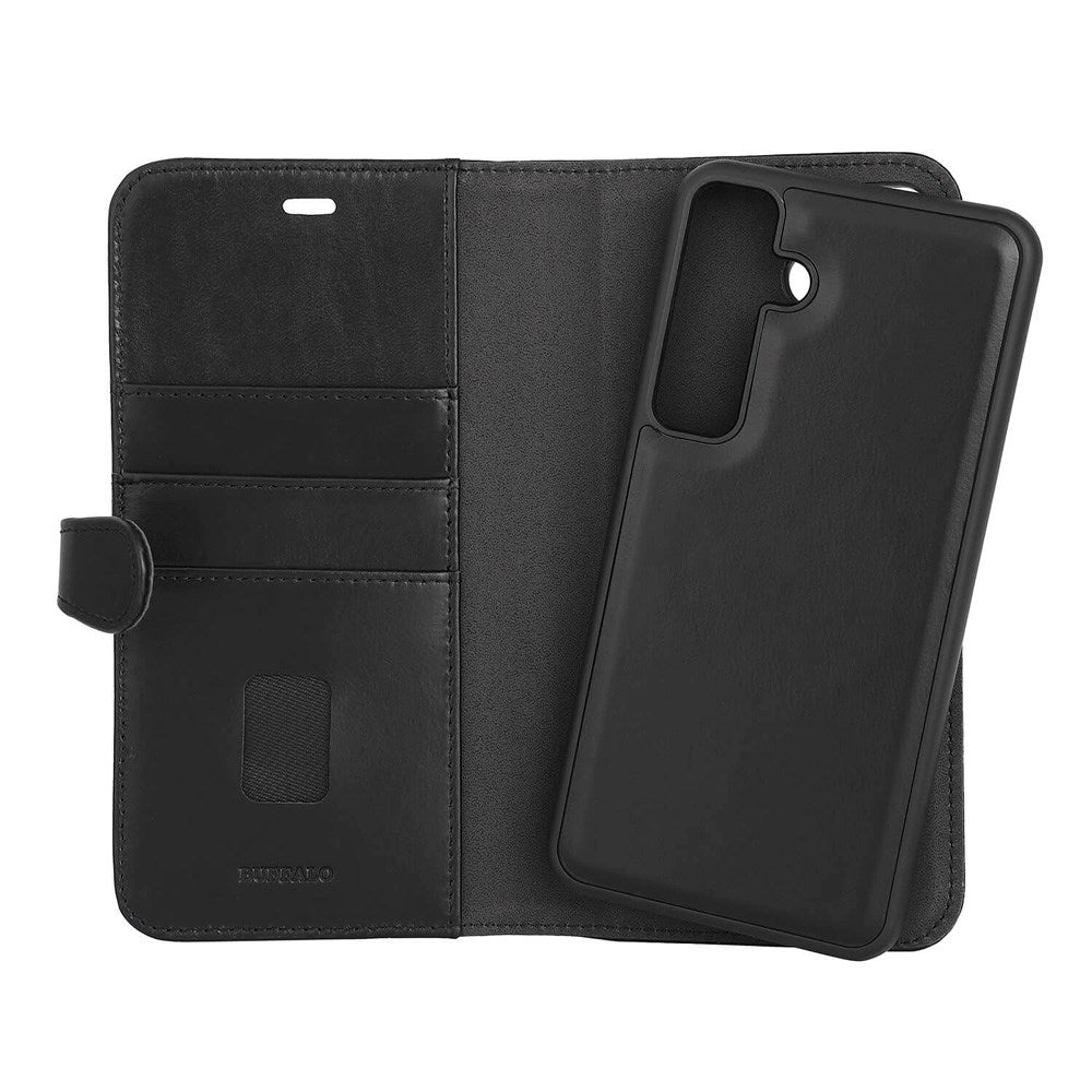 GEAR BUFFALO 2-in-1 Leather Case with Wallet - Samsung Galaxy S24 FE - Black