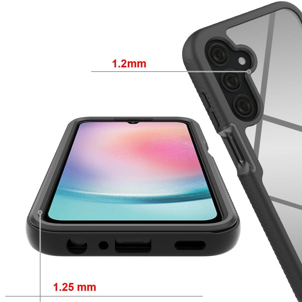 Samsung Galaxy A25 (5G) Tech-Protect DEFENSE360 Case with Screen Protector - Transparent / Black