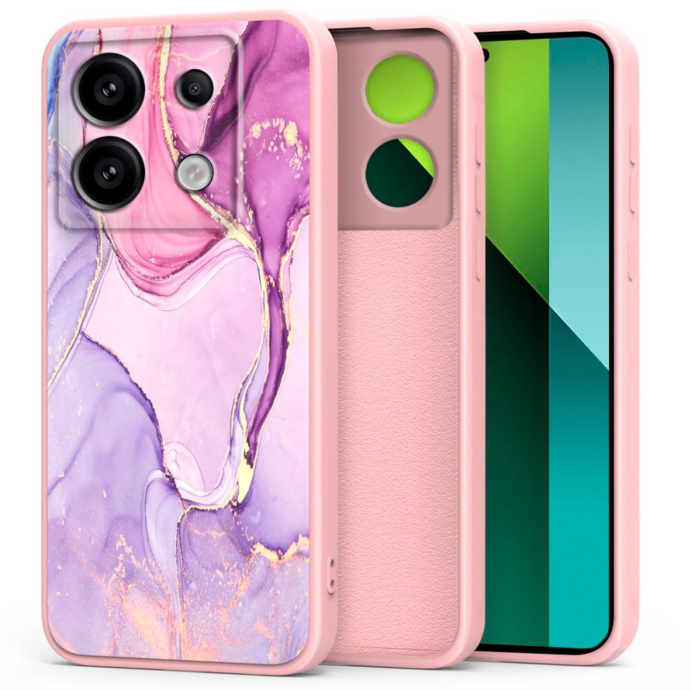 Xiaomi Redmi Note 13 Pro (5G) / Poco X6 Tech-Protect Marble Case - Pink / Purple